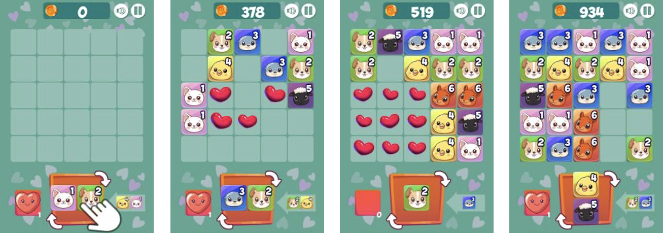 かわいいどうぶつパズル