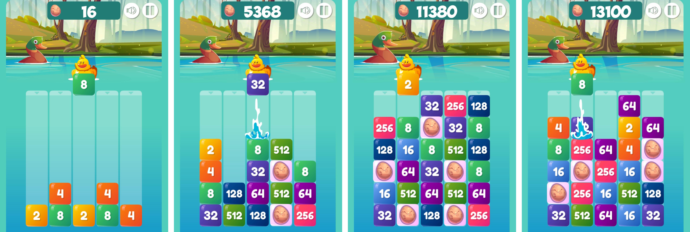 アヒルの数字パズル